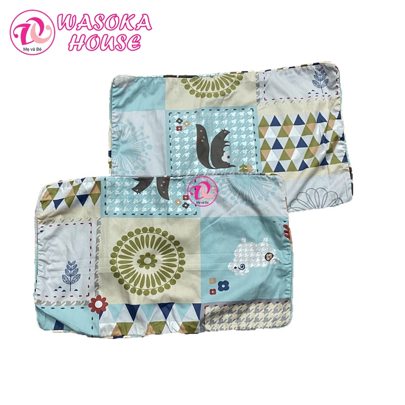 Vỏ gối nằm trẻ em 30x45cm, vải cotton satin hàn quốc mềm mát, thấm hút tốt, họa tiết đẹp, sắc sảo rất dễ thương