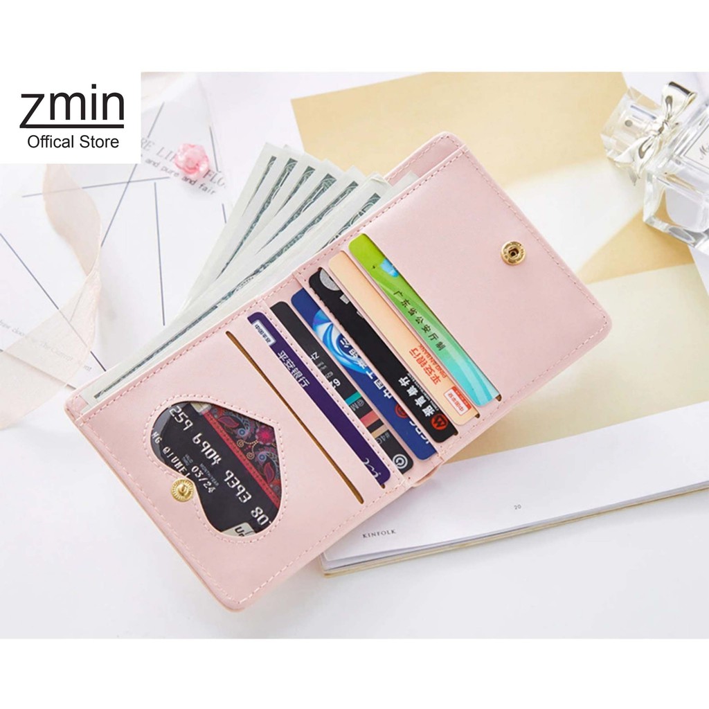 Ví nữ mini cầm tay Zmin, chất liệu cao cấp có thể bỏ túi - V005