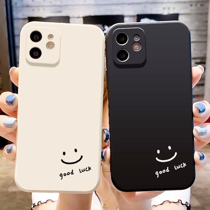 Ốp lưng iphone Cạnh Vuông mặt cười Luck 6/6plus/6s/6splus/7/7plus/8/8plus/x/xr/xs/11/12/13/14 /pro/max/plus/promax