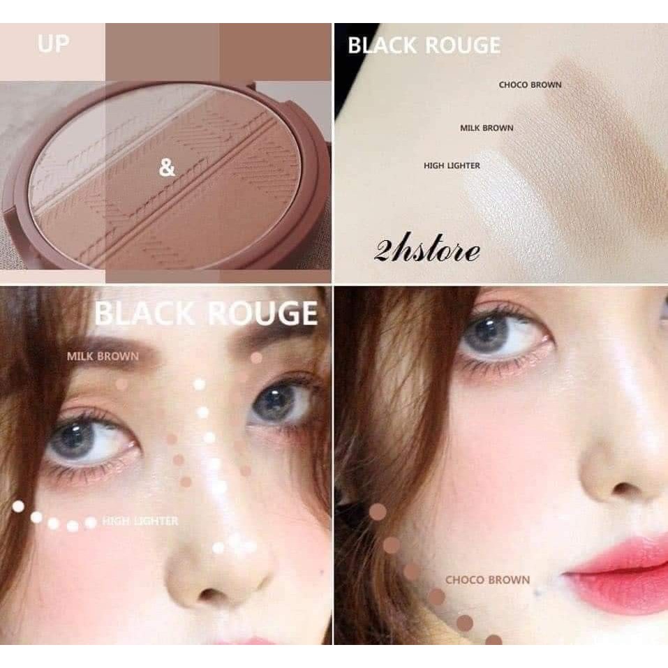 PHẤN TẠO KHỐI  Black Rouge Up &amp; Down Triple Contouring