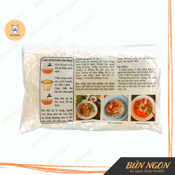 Bún Nưa Mì Nưa Shiritagi 160g Ăn Kiêng Giảm Cân Eatclean - Bún Ngon