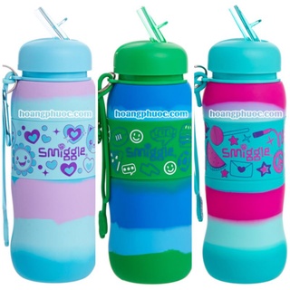 Bình nước Smiggle 600ml - Silicone Talk