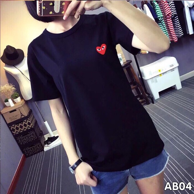 ÁO THUN HÌNH TRÁI TIM DỄ THƯƠNG COTTON MỀM MỊN