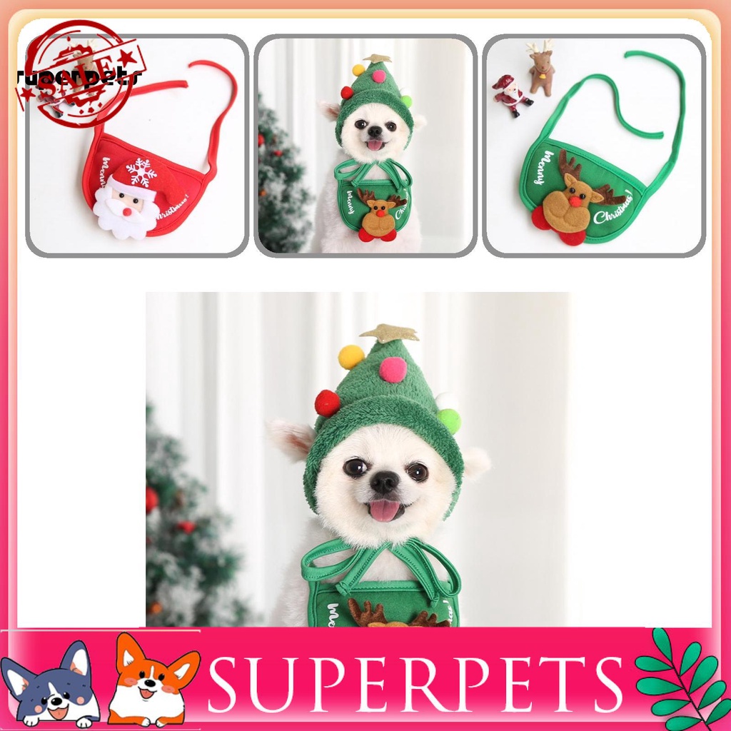 Khăn choàng cổ hóa trang giáng sinh dễ thương cho thú cưng