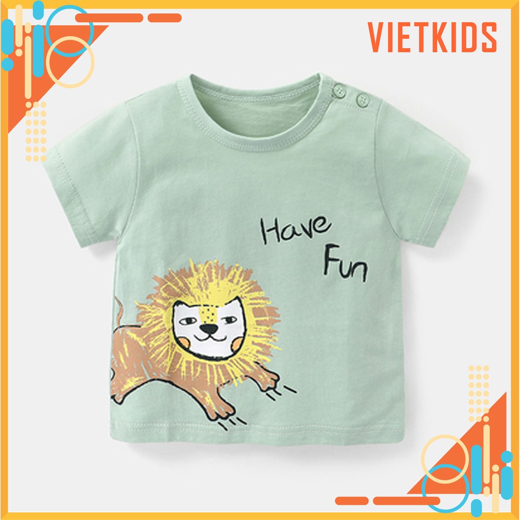 Áo bé trai Vietkids áo cộc tay cho bé chất cotton mẫu 2021