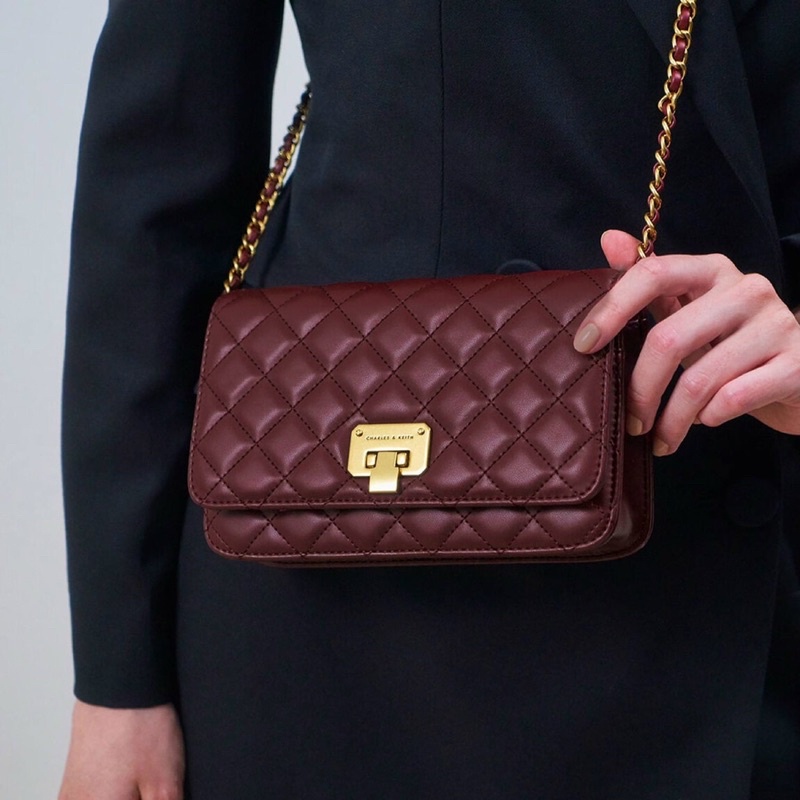 Túi Trần Ô Trám Khóa gập  full màu CK2-70700460 hàng đẹp ảnh thật