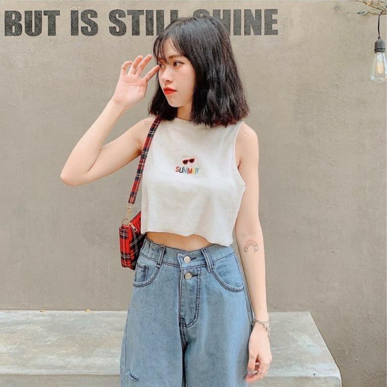 Áo Croptop Thêu SUMMER Ulzzang (Có Video ,Ảnh Thật) cho bạn sự trẻ trung, cá tính và tự tin TF205