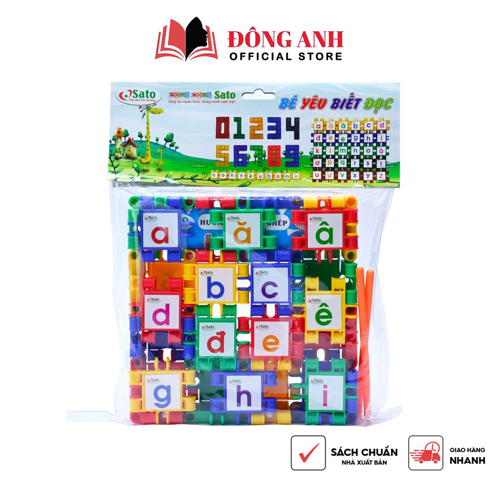 Bộ đồ chơi Sato Bé Yêu Biết Đọc xếp hình cho bé học chữ cái và số đếm