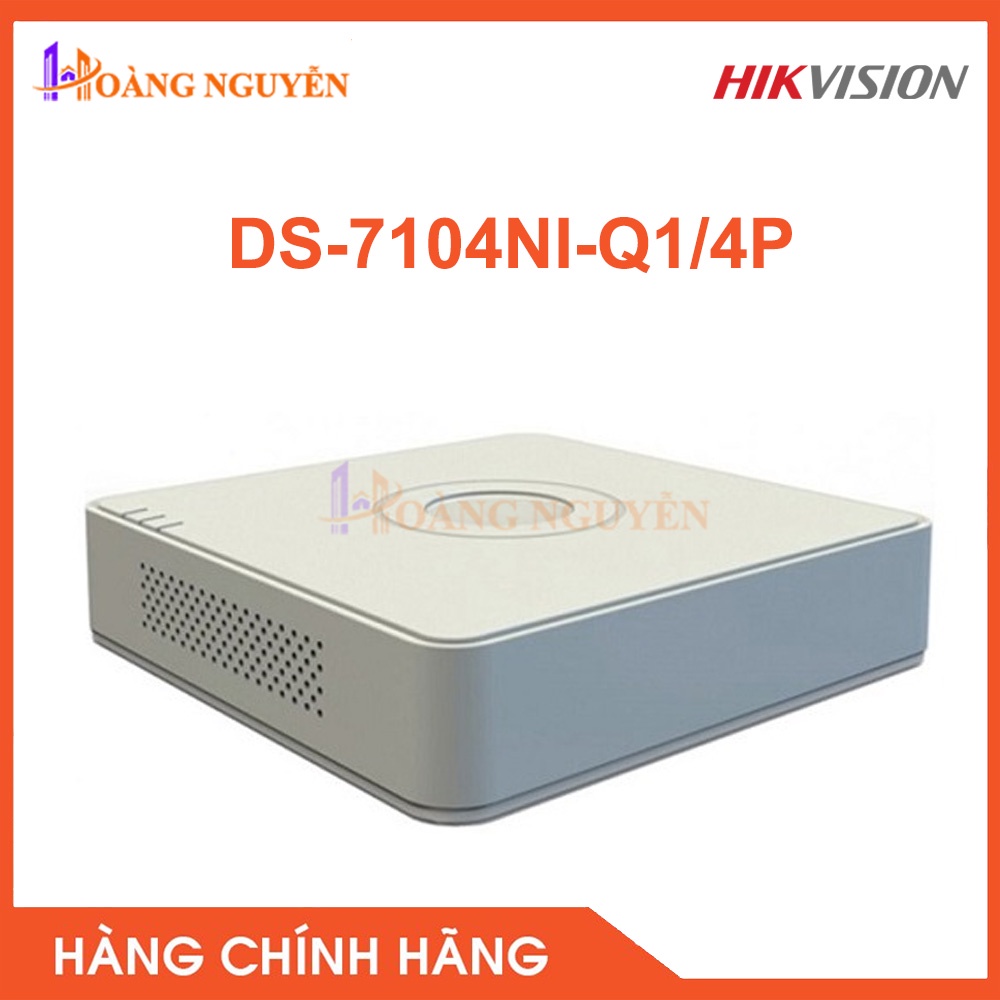 [NHÀ PHÂN PHỐI] Đầu ghi IP 4 kênh Hikvision DS-7104NI-Q1/4P chuẩn H.265+