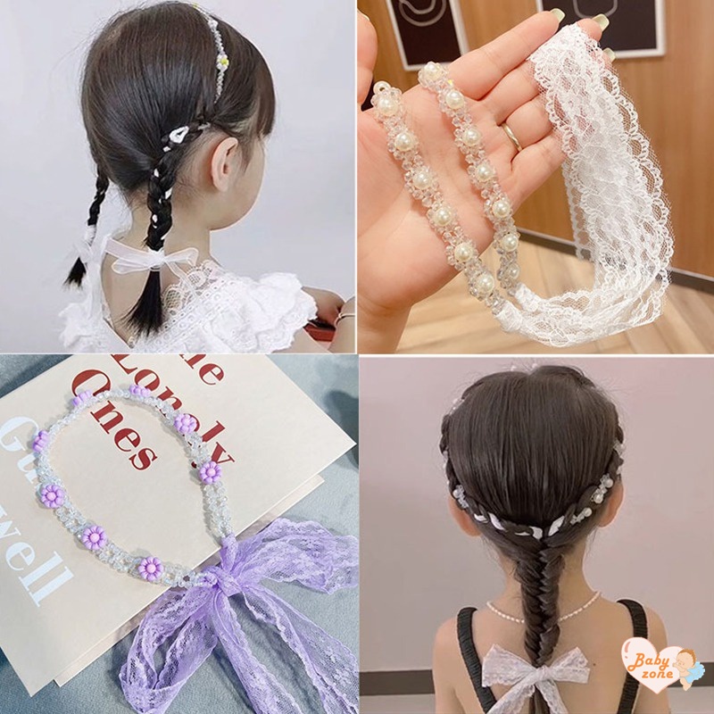 Băng Đô Nơ Đính Ngọc Trai Thời Trang