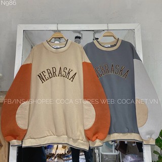 🦀🦀🦀 áo swe nỉ bông dày nebraska