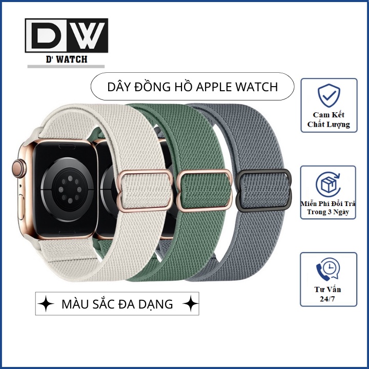 Dây Đồng Hồ Apple Watch DW126 Series 3,4,5,6,7. Dây Đeo Apple Watch Chất Liệu Vải Nhẹ, Mềm Và Thoải Mái
