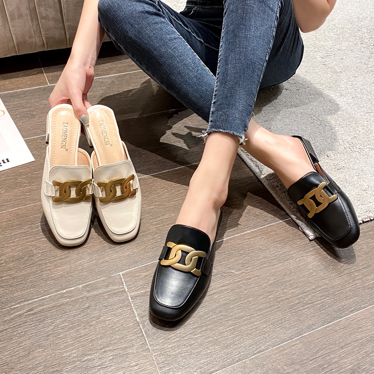 Giày Lười Da Đế Bằng Phong Cách Anh Quốc Đơn Giản Thời Trang Cho Nữ Size 35-40