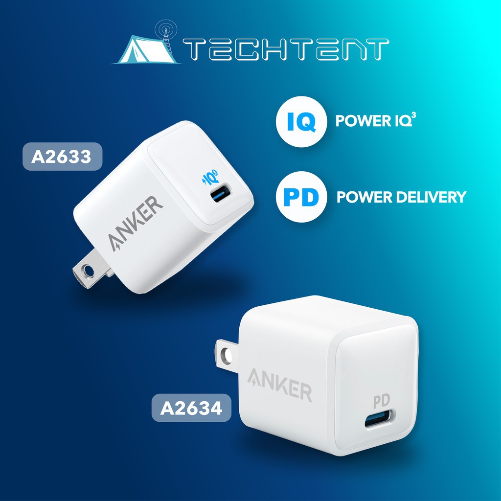 Sạc anker a2633 PowerPort III Nano 1 cổng USB-C PiQ 3.0 cho Samsung IPad IPhone X XS XR 11 12