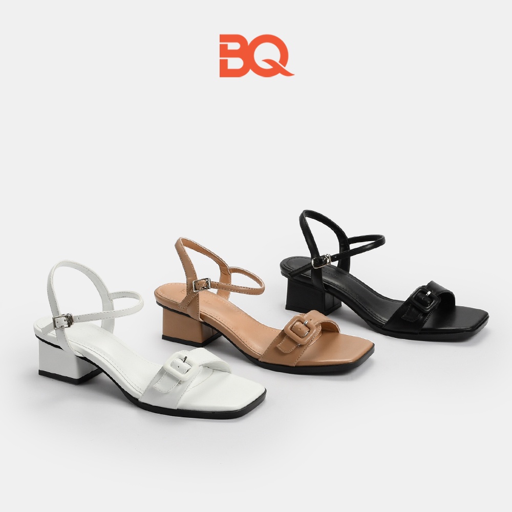 Giày sandal nữ cao gót 3p đế vuông quai mảnh BQ Gi TP13570