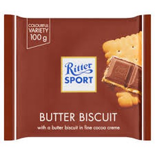 Socola Ritter Sport sữa nhân bánh quy bơ & Butter Biscuit Chocolate Ritter Sport 100g