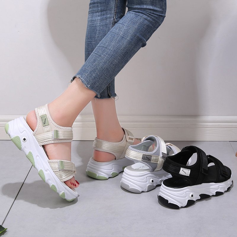 Giày xăng đan đế dày kiểu thể thao năng động thời trang đi biển mùa hè cho bạn gái