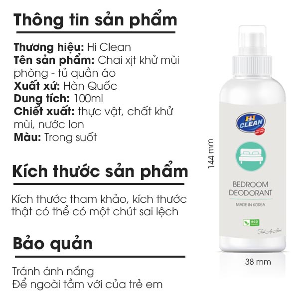 Xịt khử mùi phòng Hàn Quốc, loại bỏ mùi ẩm mốc, xịt thơm phòng, khử mùi tủ quần áo - Đem lại cảm giác thư thái