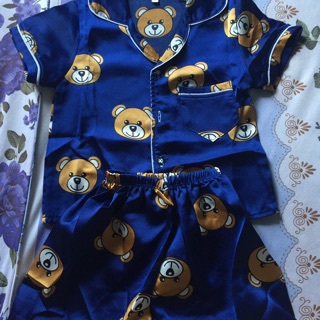Pijama đùi thô lụa cho bé