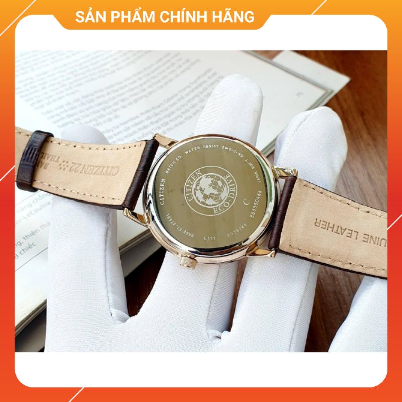 Đồng hồ nam dây da chính hãng Citizen Eco Drive BM7193-07B
