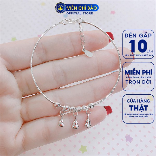 Lắc tay bạc nữ mix charm Hồ Lô chất liệu bạc S925 thời trang phụ kiện trang sức nữ Viễn Chí Bảo L400034