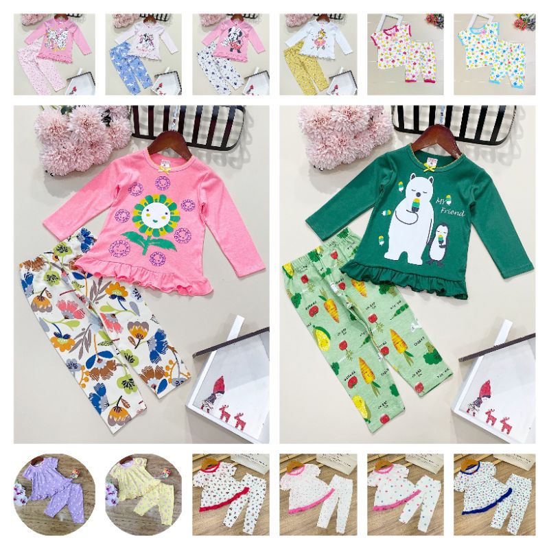 Bộ Thun cotton bé gái Haivanco 8 đến 25Kg mềm mại và thoáng mát màu sắc đẹp đi học đi chơi đều đẹp