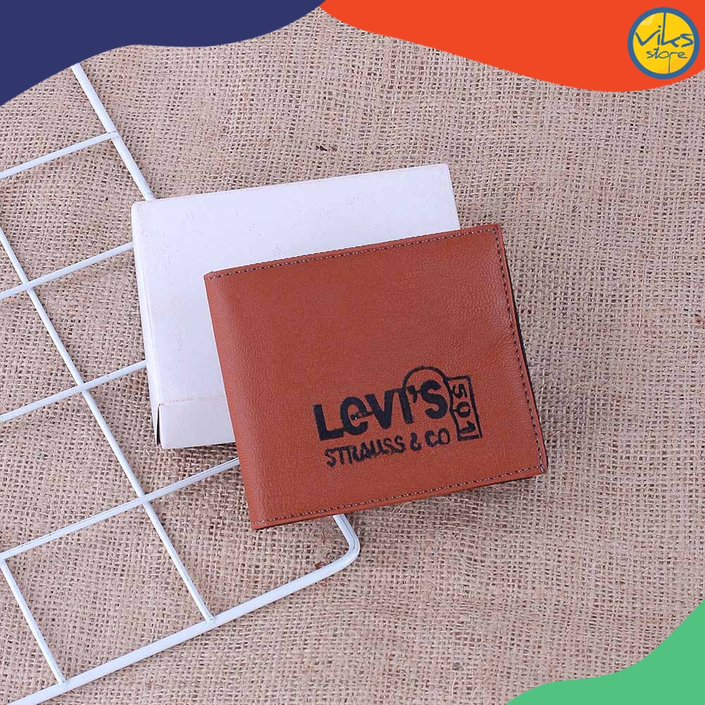 LEVIS Ví Da Nam Dáng Gập Thời Trang Lịch Lãm