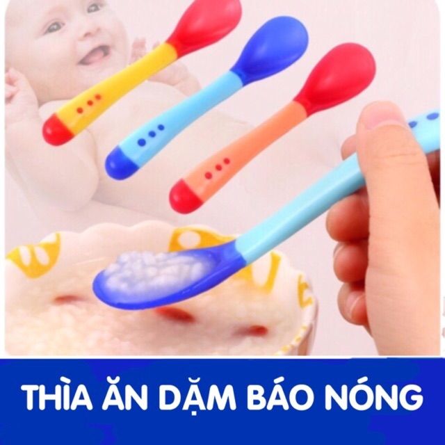 Thìa ăn dặm báo nóng cho bé