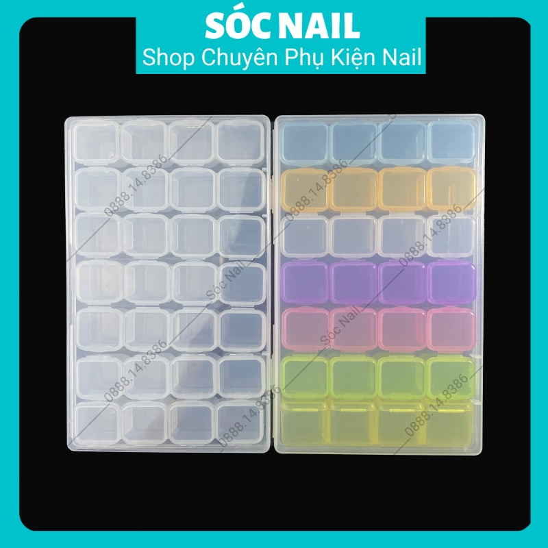 Khay Đựng Phụ Kiện,Khay Đựng Đá Nail Tổ Ong 28 Ô