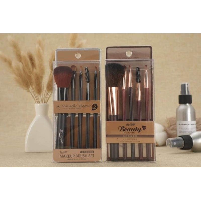 BỘ CỌ 5 CÂY CÁN GỖ KELI MAKEUP BRUSH SET