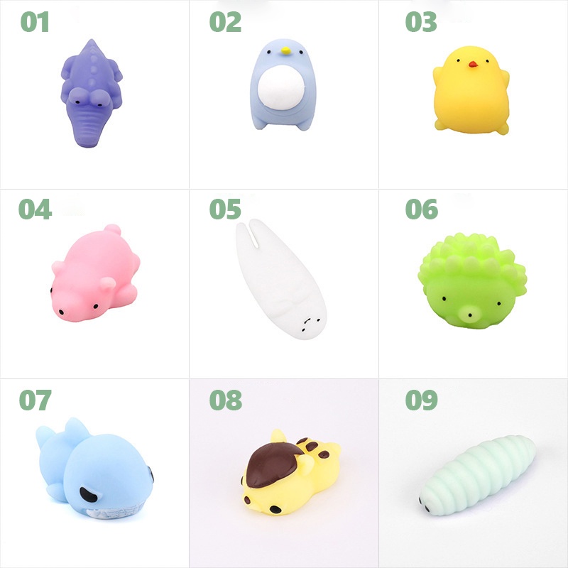 Đồ chơi squishy ZHAN QI TOYS giải tỏa căng thẳng thiết kế hình động vật dễ thương