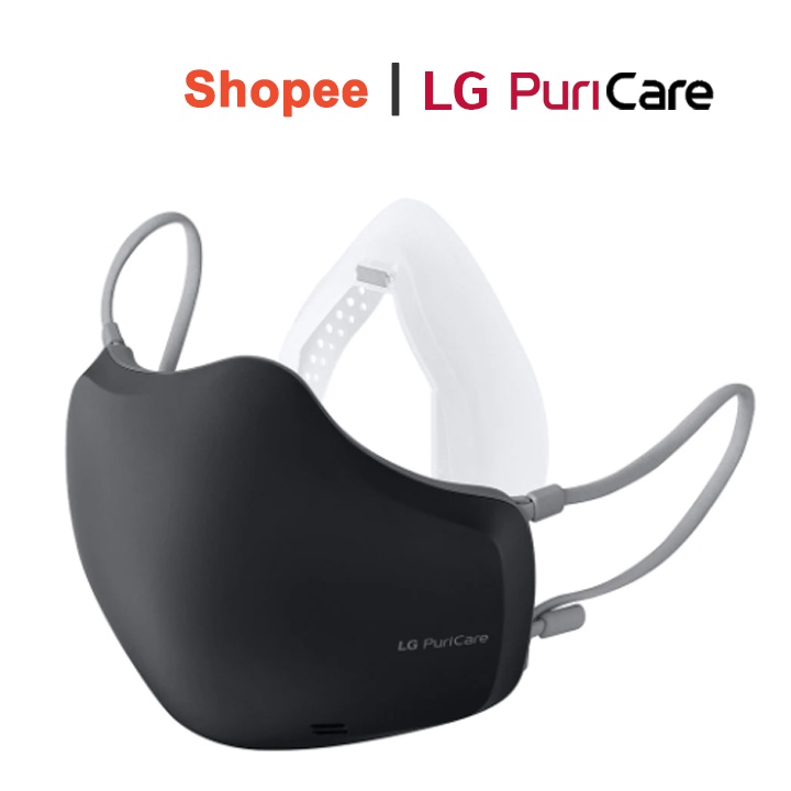 Khẩu trang lọc khí LG Puricare Mask thế hệ 2 (màu đen) AP551ABFA - lọc bụi mịn 2.5 PM - Chính Hãng (Model 2022)