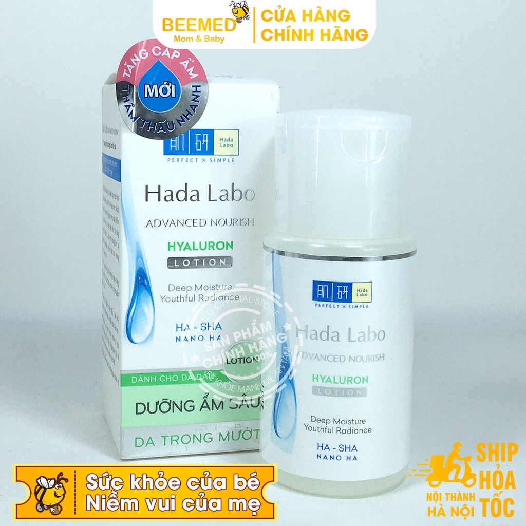 Dung dịch dưỡng ẩm Hada Labo Lọ 170ml - toner Hadalabo Se khít lỗ chân lông, cấp ẩm cho da sau khi rửa mặt