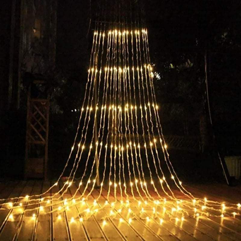 Đèn led nháy thả mành mưa rơi trang trí các màu 3 mét × 2m
