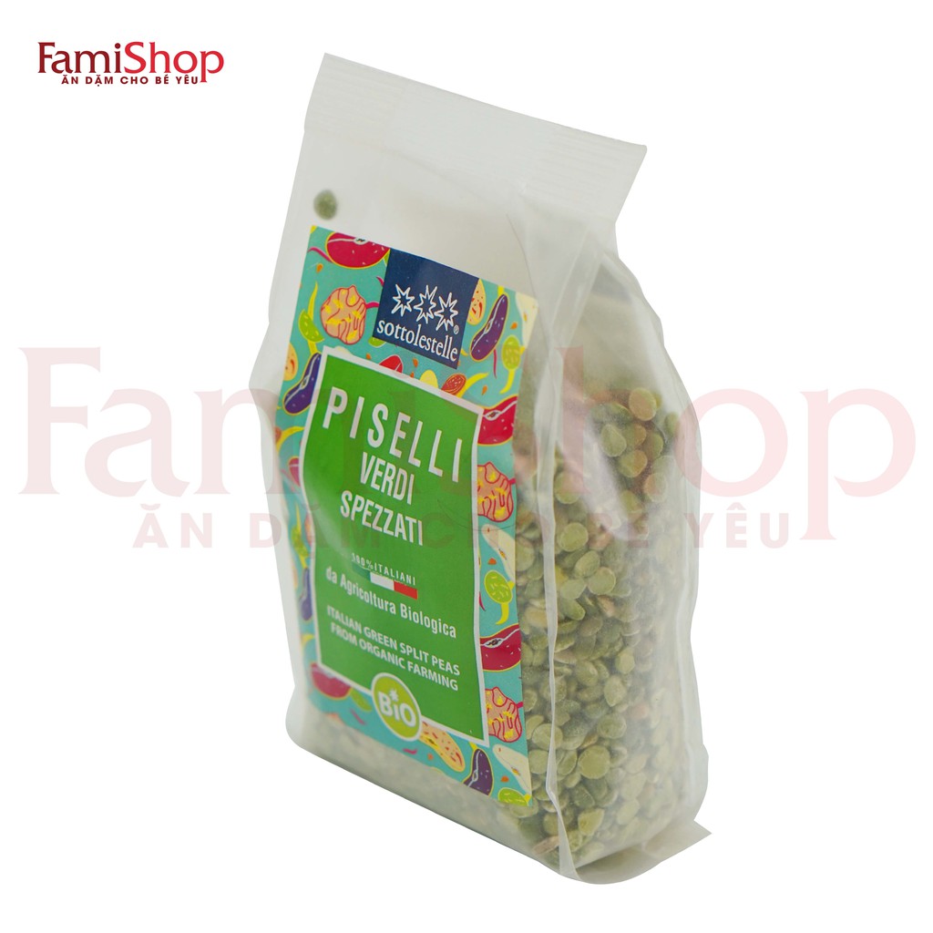 FamiShop Đậu hà lan hữu cơ đã tách hạt Sottolestelle 400g