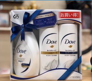 Set 3 Dove tắm, gội, xả Nhật