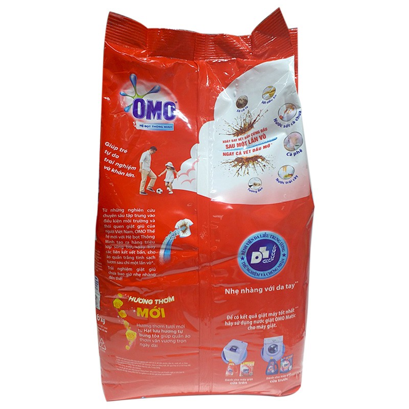 Bột giặt OMO hệ bột thông minh túi 5kg7