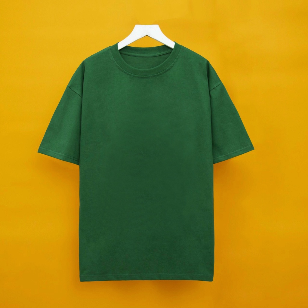 Áo Thun Trơn Cotton 100% Đen Trắng Be Xanh Ve Chai Oversize
