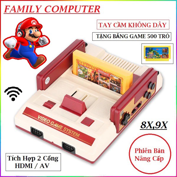 ️❎Tặng Bămg Game 620 Trò️❎ Máy Chơi Game 4 Nút Thời Xưa 8X, 9X Model C37 kết nối HDMI, AV Tay Cầm Điều Khiển Không Dây