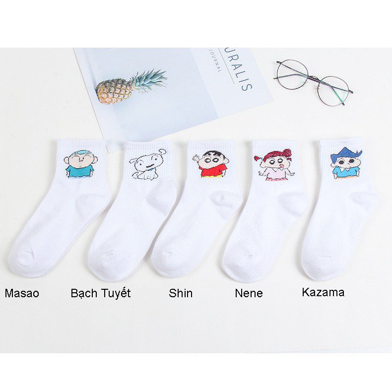 Tất nữ Muzini tất cổ cao hàn quốc in họa tiết hoạt hình ngộ nghĩnh TN20