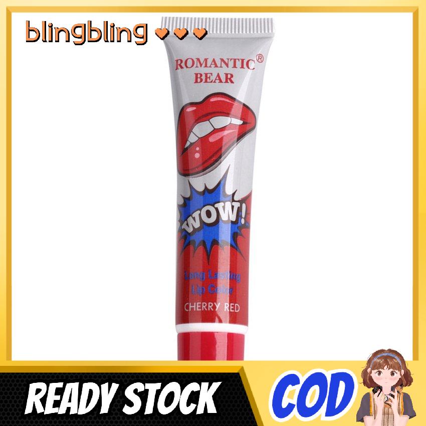 ROMANTIC BEAR Long Lasting Lip-Gloss Peel Off Lipstick Waterproof Lip Tint[COD&READY STOCK]