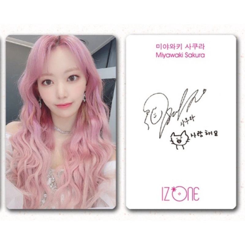 Set 100 card chữ kí Miyawaki Sakura - IZONE