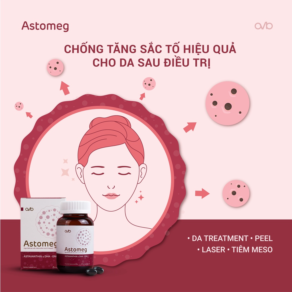 Astomeg Age Defense with Astaxanthin &  Omega3 - Hộp 60 viên chống lão hóa Astomeg AVB