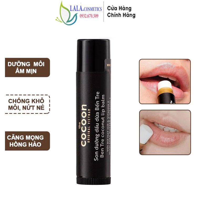 Son dưỡng môi dầu dừa bến tre Cocoon Coconut Lip Balm 5g