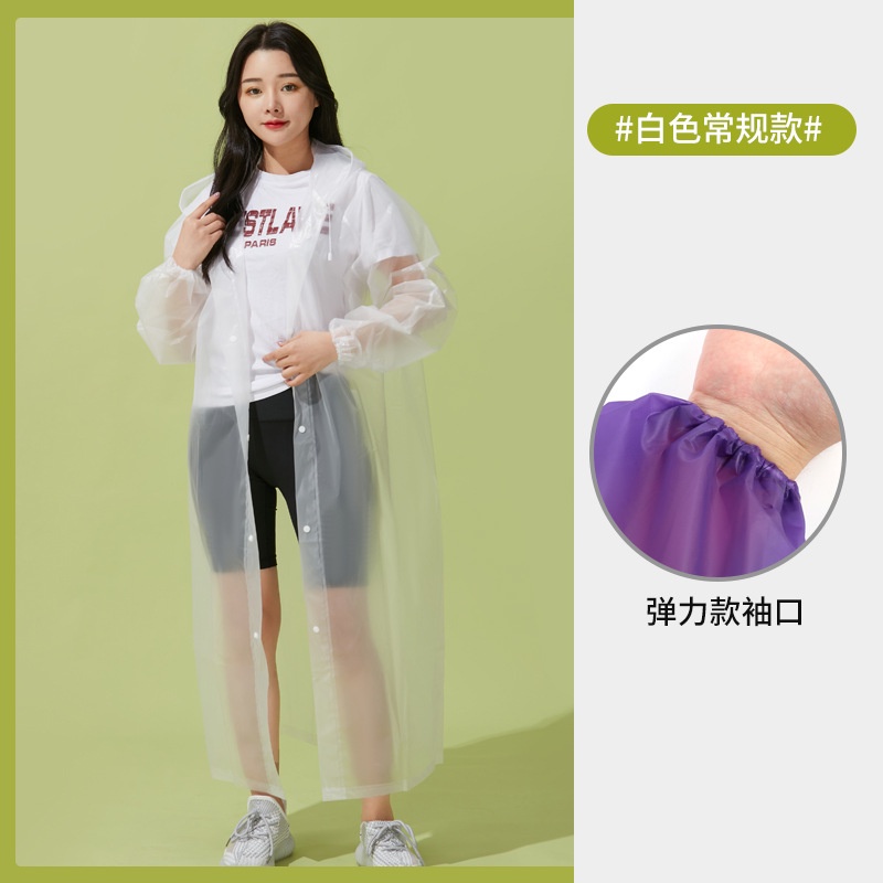 Áo Mưa Dáng Dài Eva Thiết Kế Nhỏ Gọn Dùng Một Lần Thời Trang Cho Người Lớn