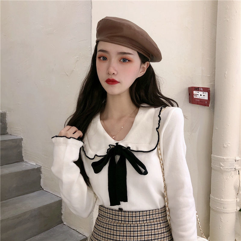 Áo Dài Tay Phối Bèo Phong Cách Hàn Quốc Xinh Xắn