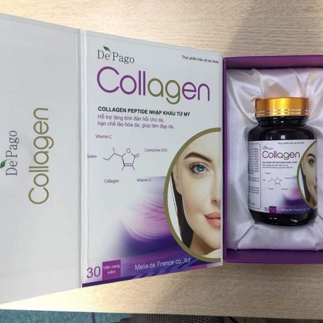 Viên Uống Ngăn Ngừa Lão Hóa DePago Collagen 30 Viên