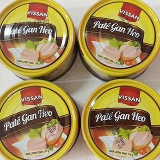 Combo 4hộp pate gan heo vissan lon in hộp 170g date 2027 - 330