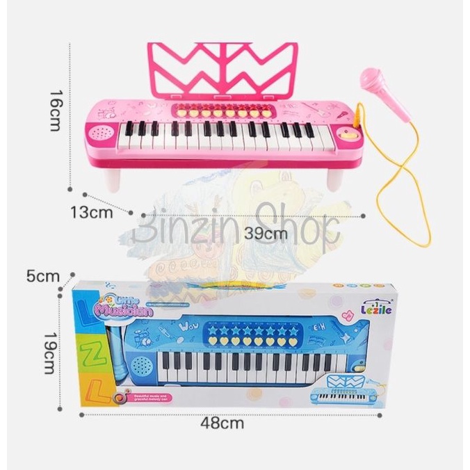 Đồ chơi đàn organ điện tử kèm micro Lezile