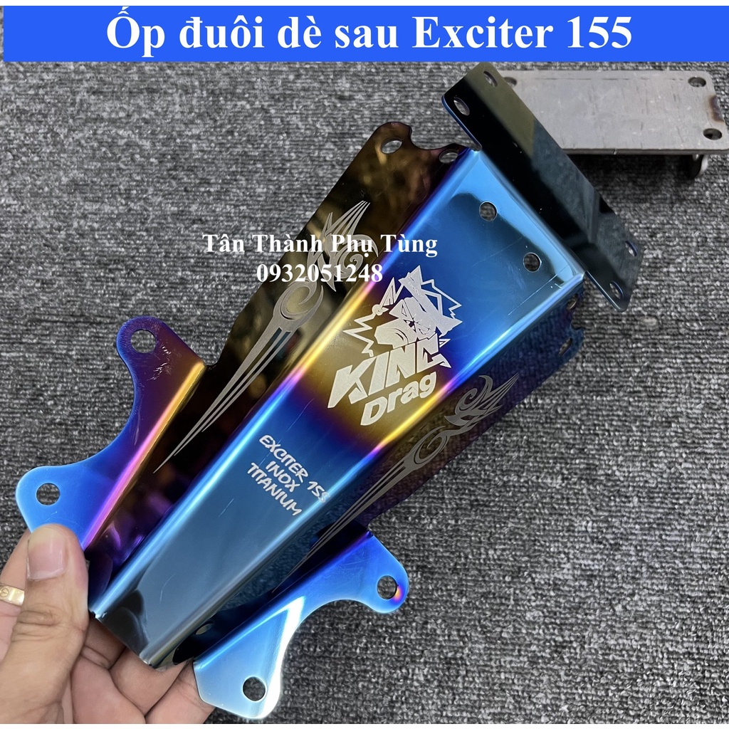 Ốp đuôi dè sau Exciter 155 King Drag Màu xanh titan kèm bass Dochoixemay